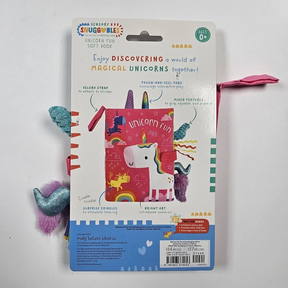 Sensory Snuggables Unicorn‎ Fun by Robinson Alexandra Soft Baby Book Activity